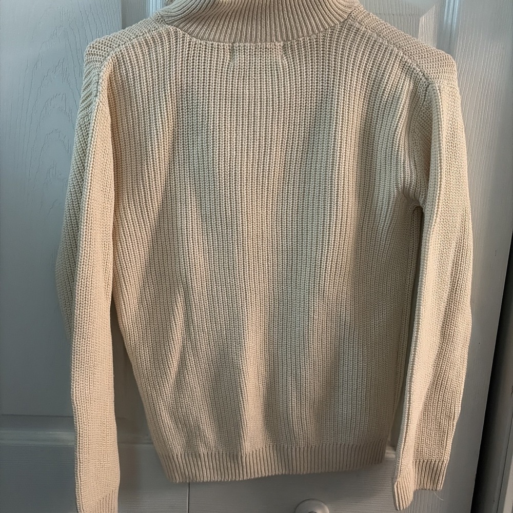 H&M Boys White Quarter Zip Sweater US 8/10 - Picture 6 of 6